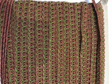 Decorative Scroll Style Braid Gimp Trim - Rust With Green, Half Inch Width (10 Yards)