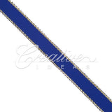 3/8" Satin With Gold Edge Ribbon- 50 Yards (Royal Blue)