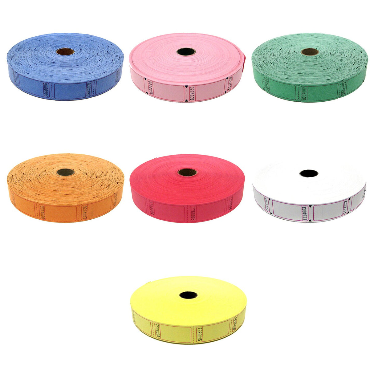 Single Roll Coupon Tickets Multi-colors