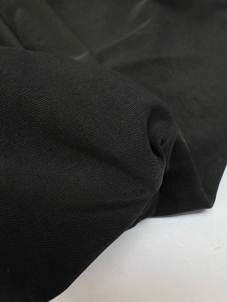 Black Polyamide Elastane Knit Fabric
