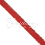 3/8" Satin With Gold Edge Ribbon- 50 Yards (Red)