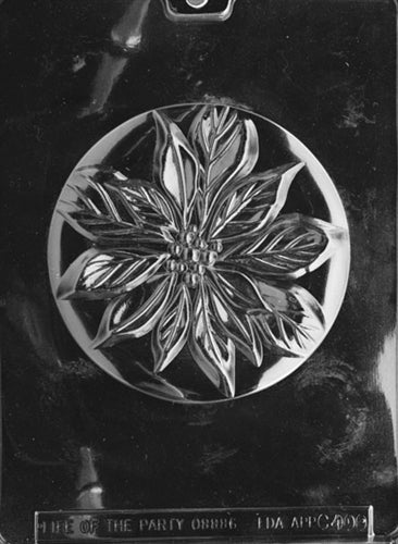 Poinsettia Pour Box Top Chocolate Mold - LPC400A