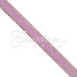 3/8" Satin With Gold Edge Ribbon- 50 Yards (Rosy Mauve)