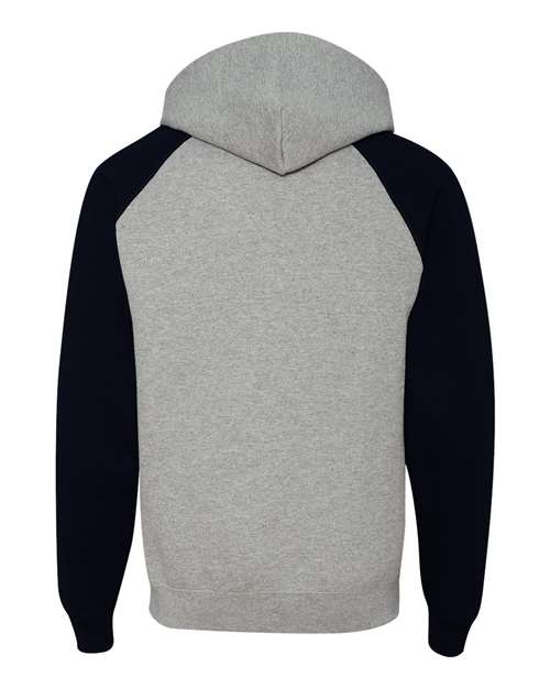 Nublend® Colorblocked Raglan Hooded Sweatshirt