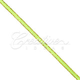 1/8" Satin With Gold Edge Ribbon - 50 Yards (Apple Green)