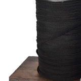 1/8" Black Flat Braided Durable Elastic Cord 5 Yards