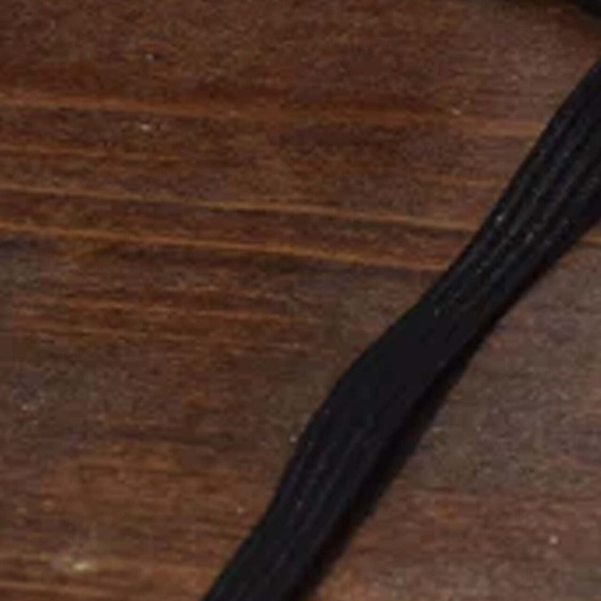 1/3" Black Flat Braided Durable Elastic Cord 5 Yards