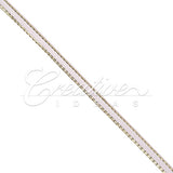 1/8" Satin With Gold Edge Ribbon - 50 Yards (Lavender)