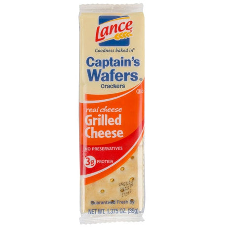 Lance Captain's Wafers Grilled Cheese Sandwich Crackers 20 Count Box - 6/Case