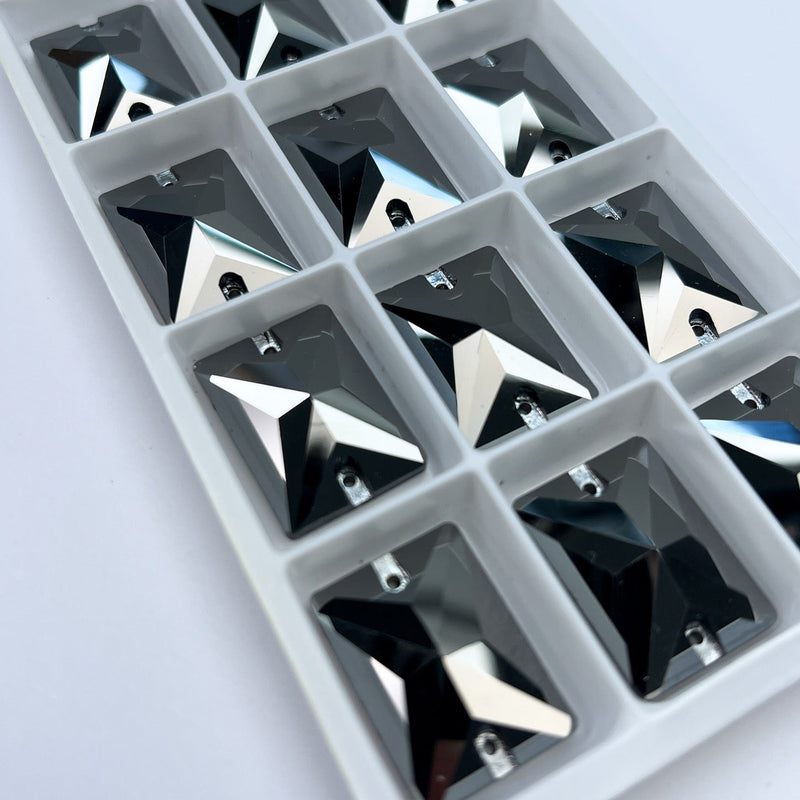 Silver Sewing Notions With Crystals