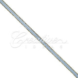 1/8" Satin With Gold Edge Ribbon - 50 Yards (Antique Blue)