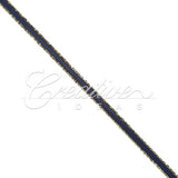 1/8" Satin With Gold Edge Ribbon - 50 Yards (Navy Blue)