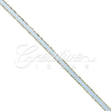 1/8" Satin With Gold Edge Ribbon - 50 Yards (Blue Mist)