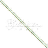 1/8" Satin With Gold Edge Ribbon - 50 Yards (Aqua)