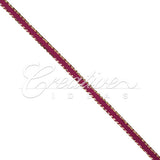1/8" Satin With Gold Edge Ribbon - 50 Yards (Wine)