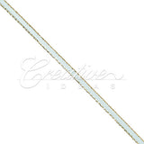 1/8" Satin With Gold Edge Ribbon - 50 Yards (Light Blue)