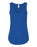 Image 1: Women's Flowy V-Neck TankImage 2: Soft v-neck sleeveless women's topImage 3: Relaxed flowy tank shirt designImage 4: Blank tank for custom printingImage 5: Lightweight casual summer apparelImage 6: Comfortable women's v-neck top