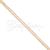1/8" Satin With Gold Edge Ribbon - 50 Yards (Pink)