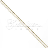 1/8" Satin With Gold Edge Ribbon - 50 Yards (White)