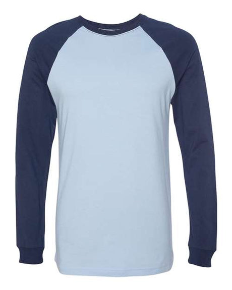 BELLA + CANVAS Men's Long Sleeve Jersey Baseball Tee