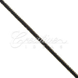 1/8" Satin With Gold Edge Ribbon - 50 Yards (Black)
