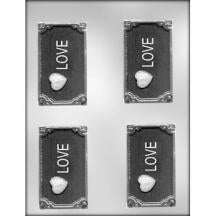 Love With Heart Bar Chocolate Mold