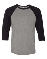 Bella + Canvas Unisex Three-Quarter Sleeve Baseball Tee