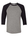 Bella + Canvas Unisex Three-Quarter Sleeve Baseball Tee