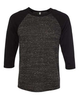 Bella + Canvas Unisex Three-Quarter Sleeve Baseball Tee