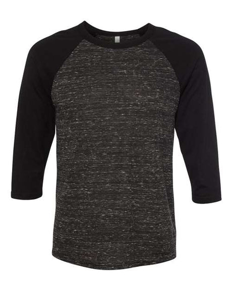 Bella + Canvas Unisex Three-Quarter Sleeve Baseball Tee