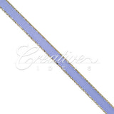 1/4" Satin With Gold Edge Ribbon - 50 Yards (Iris)