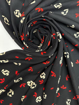 Polyester Crepe Printed Red Black