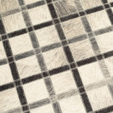 Vegan Diamond Patchwork Polyester Fabric - Gray Black Faux Hide Cowhide, Diamond Patchwork, 10' X 13' (1 Piece)