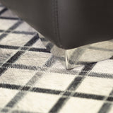 Vegan Diamond Patchwork Polyester Fabric - Gray Black Faux Hide Cowhide, Diamond Patchwork, 10' X 13' (1 Piece)
