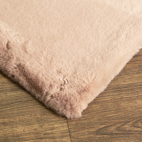 Soft Touch Faux Rabbit Chinchilla Feel Polyester Fabric - Solid Colors, 1" Pile Height (1 Rug)