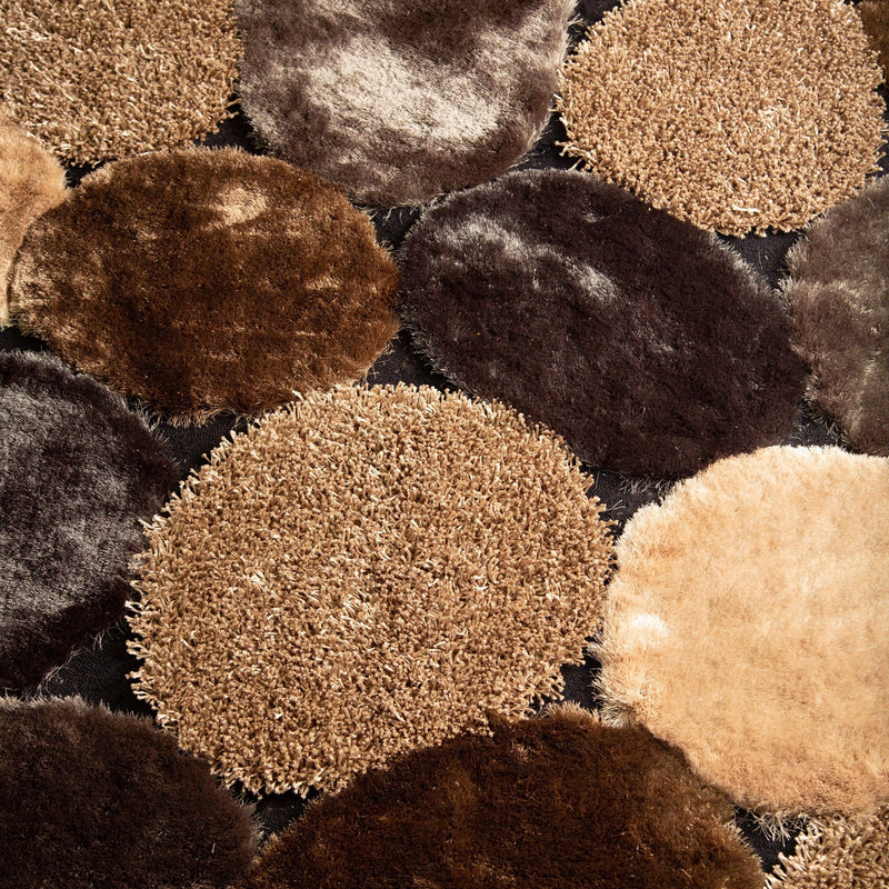 Stone Soft Plush Design Shag Polyester Fabric - Shag Area Rug, Gray Beige, 7'6" X 10'3" (1 Piece)