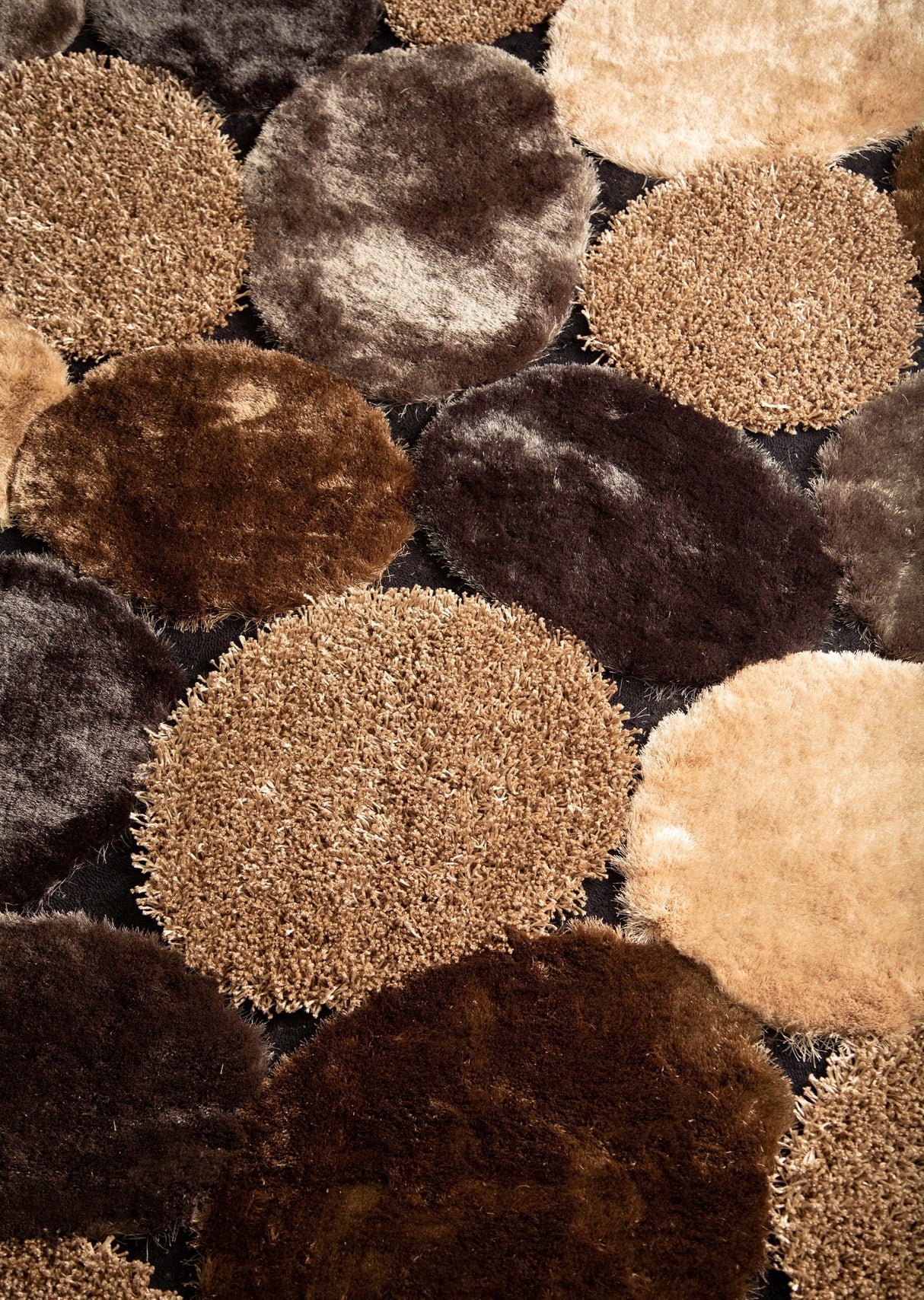 Stone Soft Plush Design Shag Polyester Fabric - Shag Area Rug, Gray Beige, 7'6" X 10'3" (1 Piece)