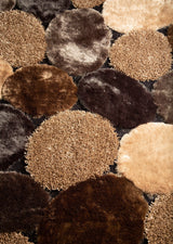 Stone Soft Plush Design Shag Polyester Fabric - Shag Area Rug, Gray Beige, 7'6" X 10'3" (1 Piece)