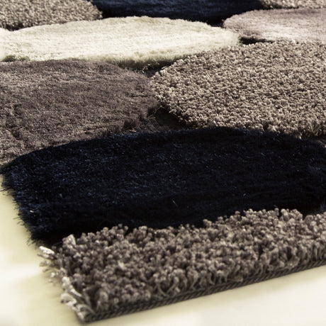 Stone Soft Plush Design Shag Polyester Fabric - Shag Area Rug, Gray Beige, 7'6" X 10'3" (1 Piece)