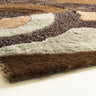Circle Earth Tone Design Plush Fluffy Multi-Textural Shag Area Rug Carpet - Earth, Shag Rug, 5' X 7' (1 Piece)