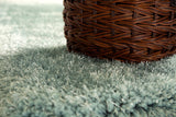 Marine Blue Solid Shag Area Rug Carpet Polyester Fabric - Marine Blue, Thick And Thin Yarns Design, 2" High Pile (1 Unit)