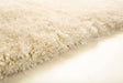 Off White Solid Shag Area Rug/Carpet Polyester Fabric - Off White, Plush Fluffy Shine, Thick And Thin Yarns Design, 7'6" X 10'3" (1 Piece)