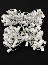 C9 Socket Cord White - 100' 12" Spacing