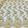 Beaded 3D Floral Lace Mesh