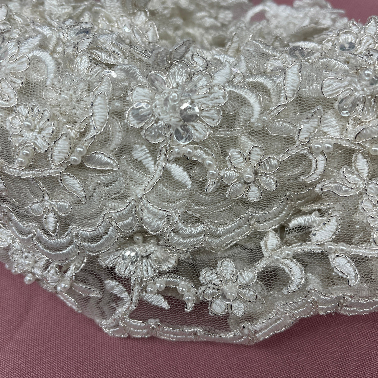 Beaded Corded Lace Trim