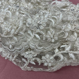 Beaded Corded Lace Trim 2.75" Wide
