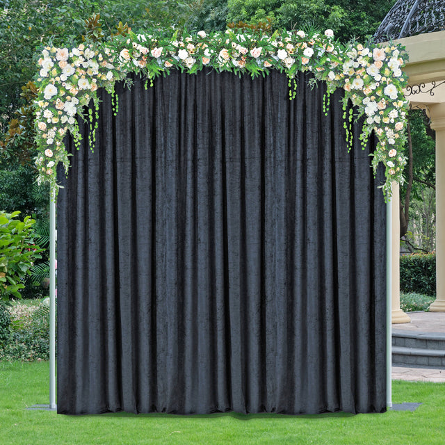 Velvet Backdrop Drape Panel 10 ft x 57 in Black