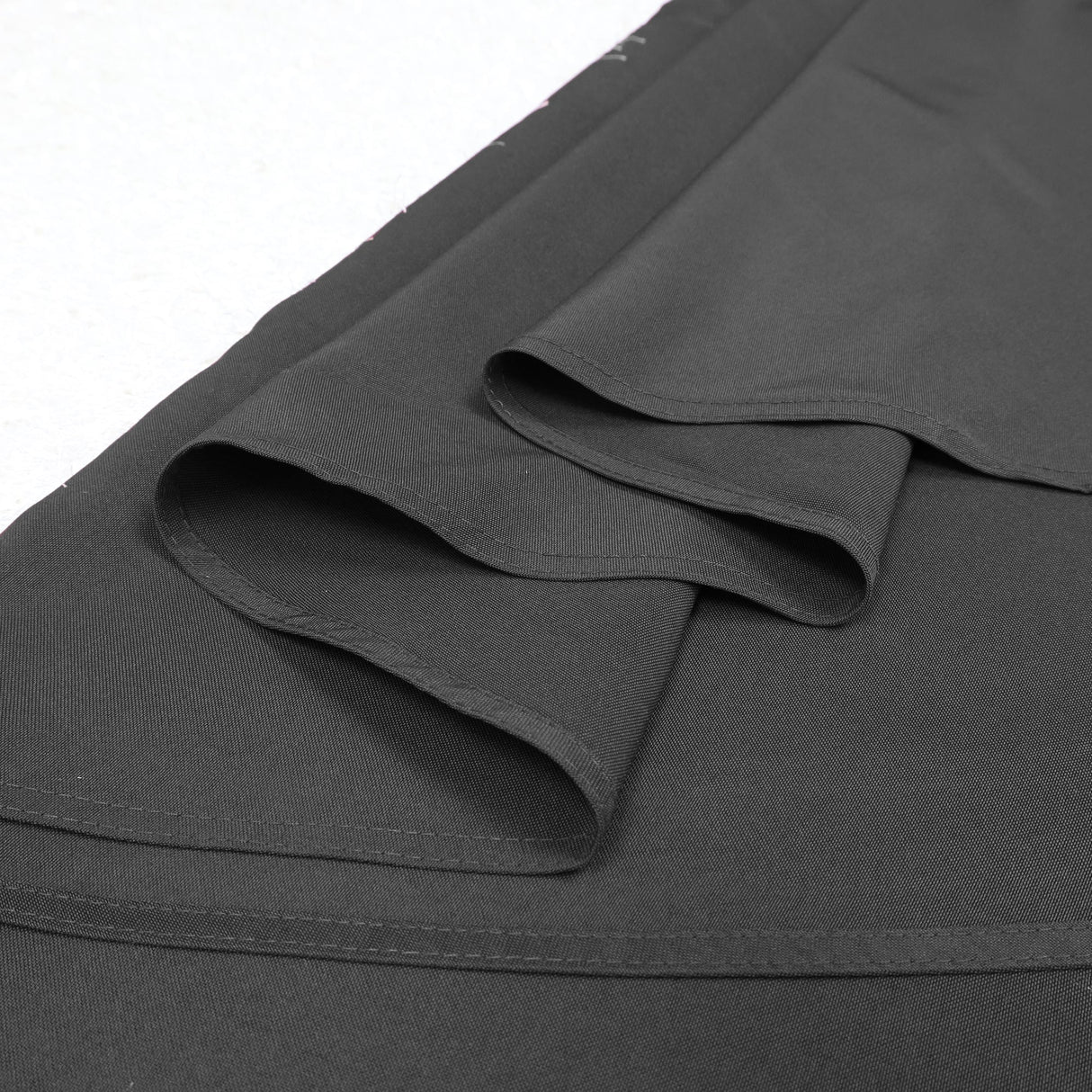Round Polyester Tablecloth 120" Black