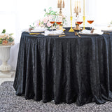 Round Ice Crushed Velvet Table Cover