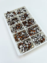 Brown Metal Crystals Sewing Notions